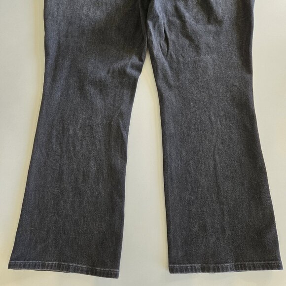 Sz 33 Banana Republic high rise crop boot cut black faded EUC - Picture 10 of 14